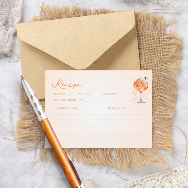 Tarjeta De Recepción Amor en primera Spritz Share Receta Ducha de novia (Subido por el creador)