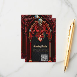 Tarjeta De Recepción Amor eterno a la sombra de los rosas.