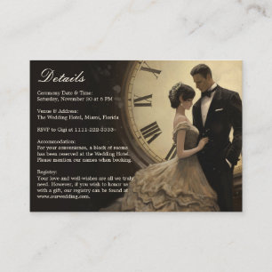 Tarjeta De Recepción Amor eterno   Boda de tema de época