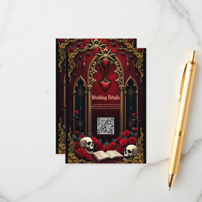 Tarjeta De Recepción Amor eterno en las sombras de la oscuridad (Anverso/Reverso In Situ)