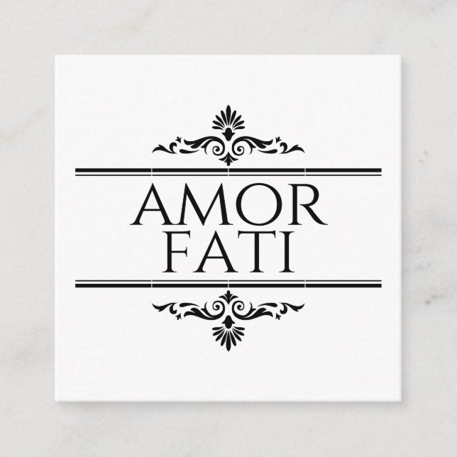 Tarjeta De Recepción Amor Fati (Anverso)
