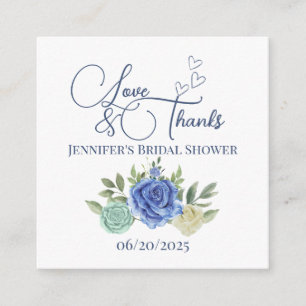 Tarjeta De Recepción Amor floral minimalista y gracias nupcial 