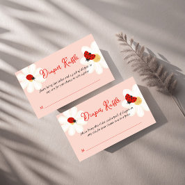 Tarjeta De Recepción Amor insecto lindo ladybug bebé ducha pañal rifa