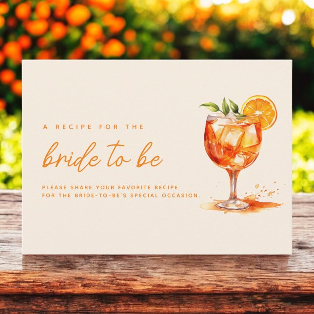 Tarjeta De Recepción Amor por primera ducha de Naranjas en Spritz (Subido por el creador)