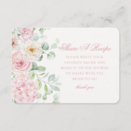 Tarjeta De Recepción Amor rosado en hipoglucemia floral Hydrangea Compa