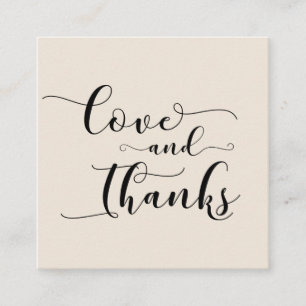 Tarjeta De Recepción Amor y agradecimiento por el elegante guión del fa