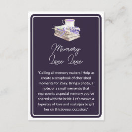 Tarjeta De Recepción Amor y Lavanda | Lane de memoria