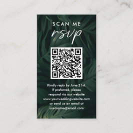 Tarjeta De Recepción Analizar el código QR del Boda tropical de destino