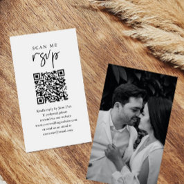 Tarjeta De Recepción Analizar RSVP código QR Boda RSVP