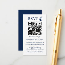 Ancla azul boda QR RSVP