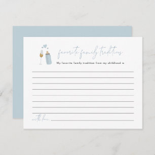 Tarjeta De Recepción ANDI Blue Poppin Botellas Familia Tradiciones Encl