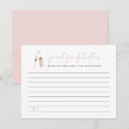 Tarjeta De Recepción ANDI Dusty Rosa Poppin Botellas familiares Tradici