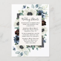 Anemone Dusty Blue Thistle Burgundy Boda Floral