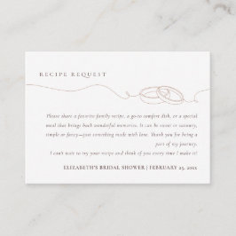 Tarjeta De Recepción Anillo de Boda Minimal Simple | Solicitud de Recet