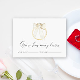 Tarjeta De Recepción anillo y lazo Cuántos besos juego de novia