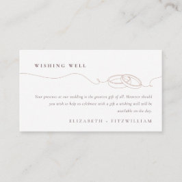 Tarjeta De Recepción Anillos Bodas simples mínimos | Rubor Wike Well