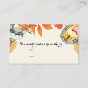 Tarjeta De Recepción Animal rústico: ¿cuántos caramelos hay en el tarro