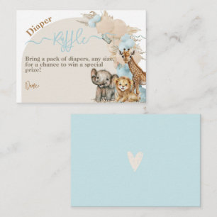 Tarjeta De Recepción Animal Safari Boho Oh Boy Baby Shower diaper