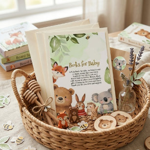 Tarjeta De Recepción Animales Adorables Acuarela Fiesta Infantil del Bo