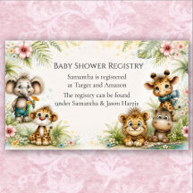 Animales adorables de la selva safari para baby sh