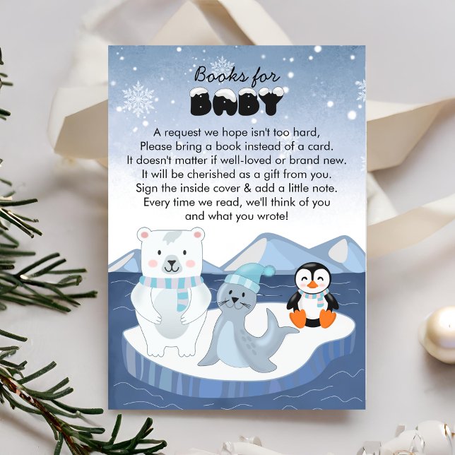 Tarjeta De Recepción Animales Árticos Books Winter Wonderland Para Bebé (Subido por el creador)