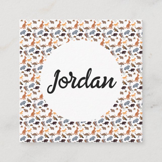 Tarjeta De Recepción Animales de Australia Aussie Wildlife (Anverso)