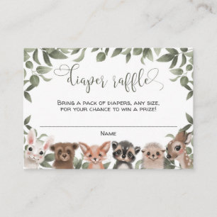 Tarjeta De Recepción Animales de bosque amigos amigos del bosque rifa d