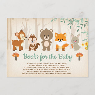 Tarjeta De Recepción Animales de bosque de bosques rústicos traen un li