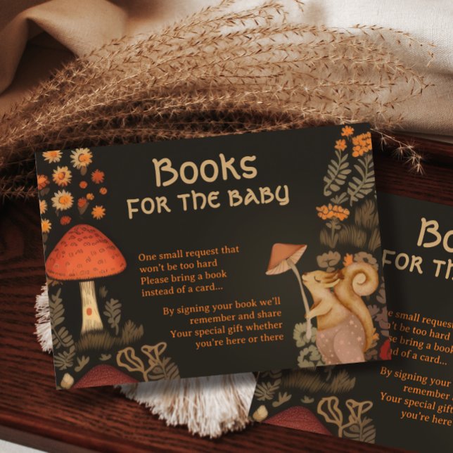 Tarjeta De Recepción Animales de bosque encantados traen un libro para  (Subido por el creador)