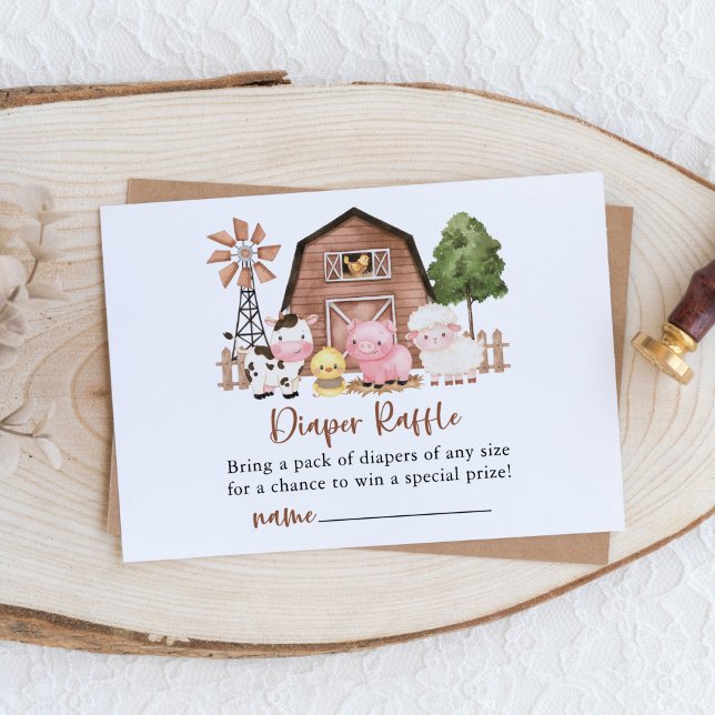 Tarjeta De Recepción Animales de granja, Animales adorables, Granero, R (Subido por el creador)