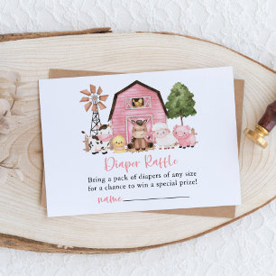 Tarjeta De Recepción Animales de granja, Animales lindos, Granero, Rifa