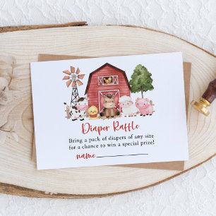 Tarjeta De Recepción Animales de granja, Animales lindos, Granero, Rifa