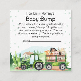 Tarjeta De Recepción Animales de granja Green Tractor Baby Bump Game