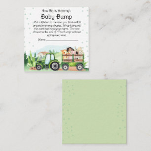 Tarjeta De Recepción Animales de granja Green Tractor Baby Bump Game