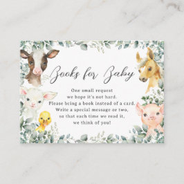 Tarjeta De Recepción Animales de granja Libros de Barnyard para el bebé