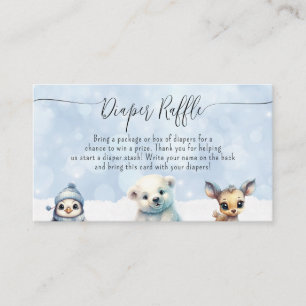 Tarjeta De Recepción Animales de invierno fríos fuera de la solicitud d