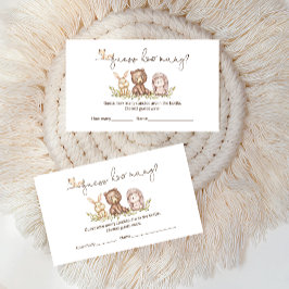 Tarjeta De Recepción Animales de Woodland adivinan cuántos juegos de Ba