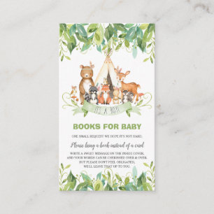 Tarjeta De Recepción Animales de Woodland Green Forest Boy llevan un li