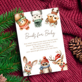 Tarjeta De Recepción Animales de Woodland Libros de Navidades de invier