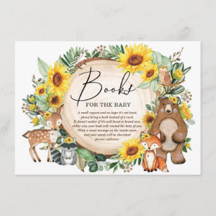 Tarjeta De Recepción Animales de Woodland Libros del Jardín del Girasol