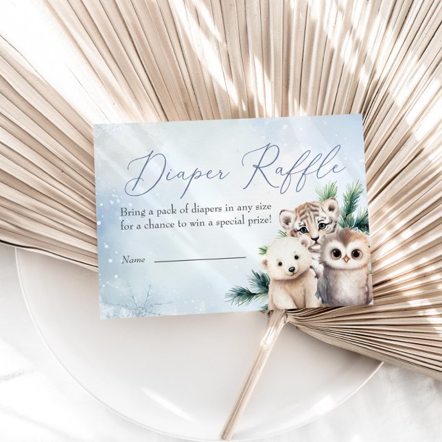 Tarjeta De Recepción Animales de Woodland Oh Baby Winter Diaper Raffle (Subido por el creador)