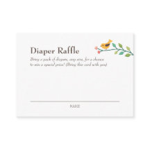 Animales de Woodland singulares Diaper Raffle