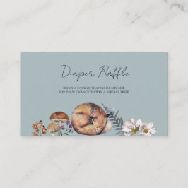 Tarjeta De Recepción Animales del Bosque Polvoriento Azul Baby Shower