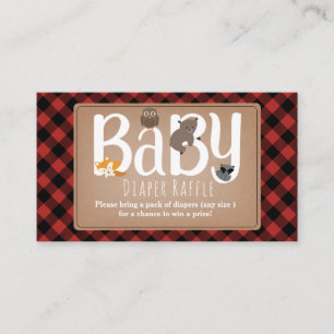 Tarjeta De Recepción Animales dormidos estrellas Raffle de pañal de pap