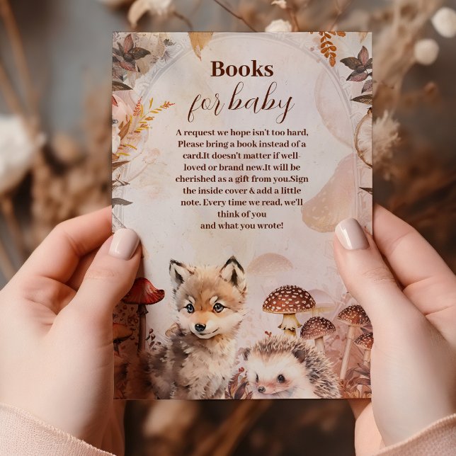 Tarjeta De Recepción Animales forestales de vegetación Libros de bosque (Subido por el creador)