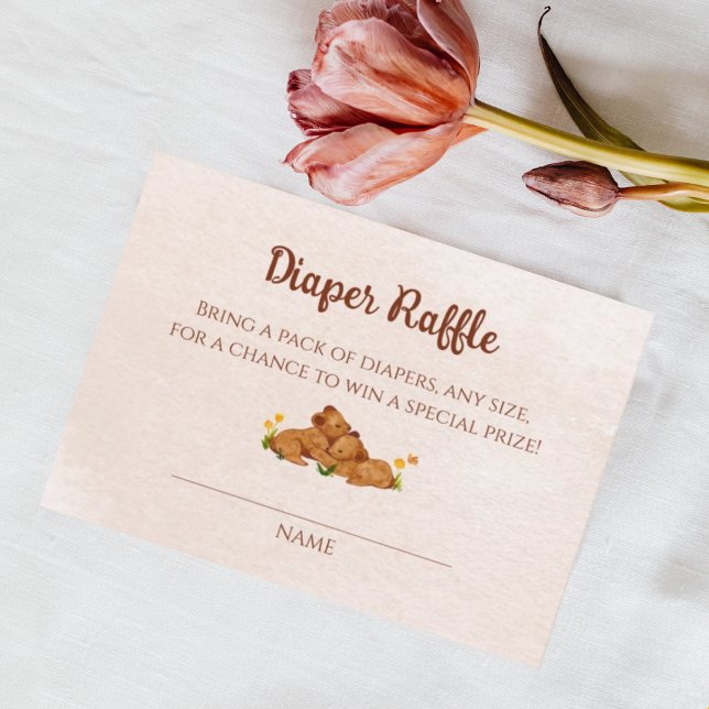 Tarjeta De Recepción Animales forestales lindo bebé neutro de género (Subido por el creador)