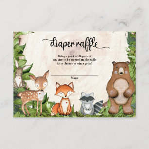 Tarjeta De Recepción Animales forestales vegetación trozo de madera bar