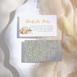Tarjeta De Recepción Animales Forestales Vintan Libros De Baby Shower P