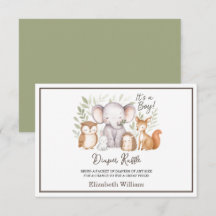 Animales modernos del bosque Baby Shower para niño