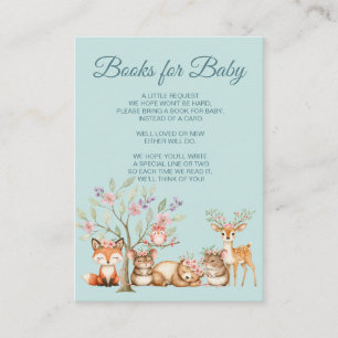 Tarjeta De Recepción Animales preciosos del bosque para baby shower